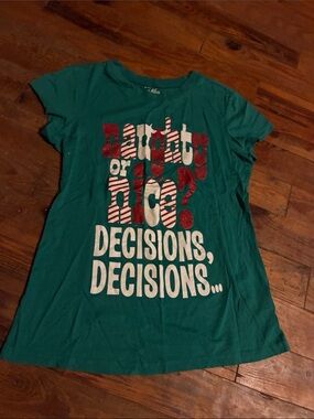 Piper & Blue Teal Short Sleeve Tee with White and Red Graphic